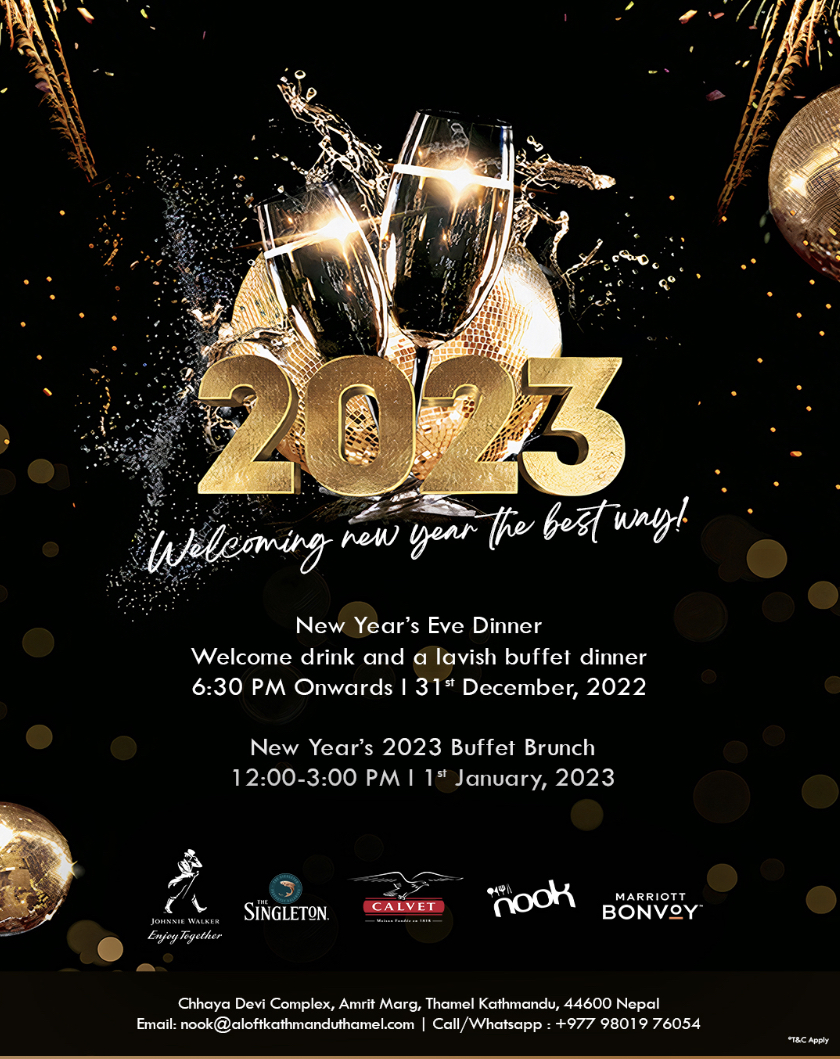 2023 New Years party at Aloft